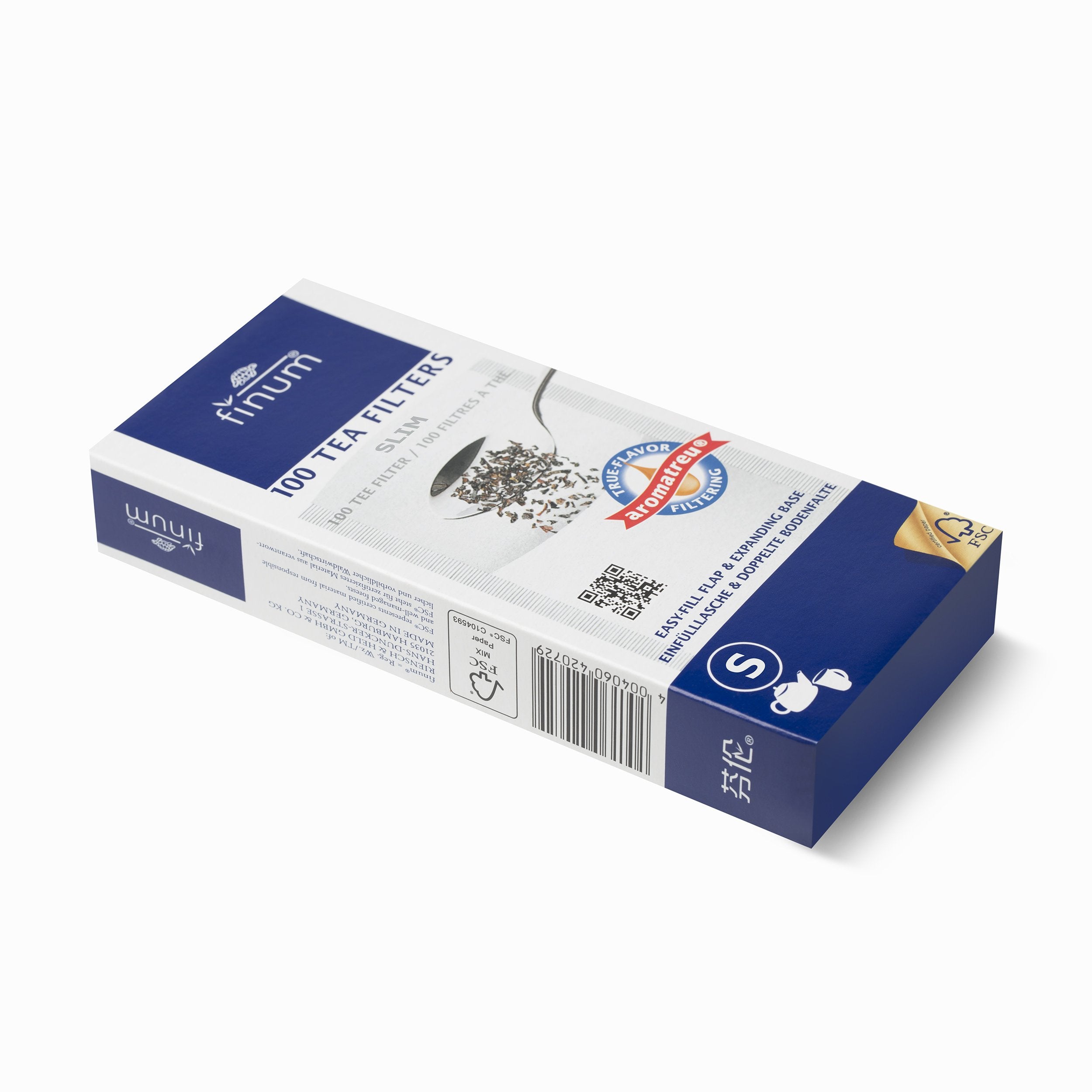 Finum Paper Tea Slim Filters (Pack of 100)
