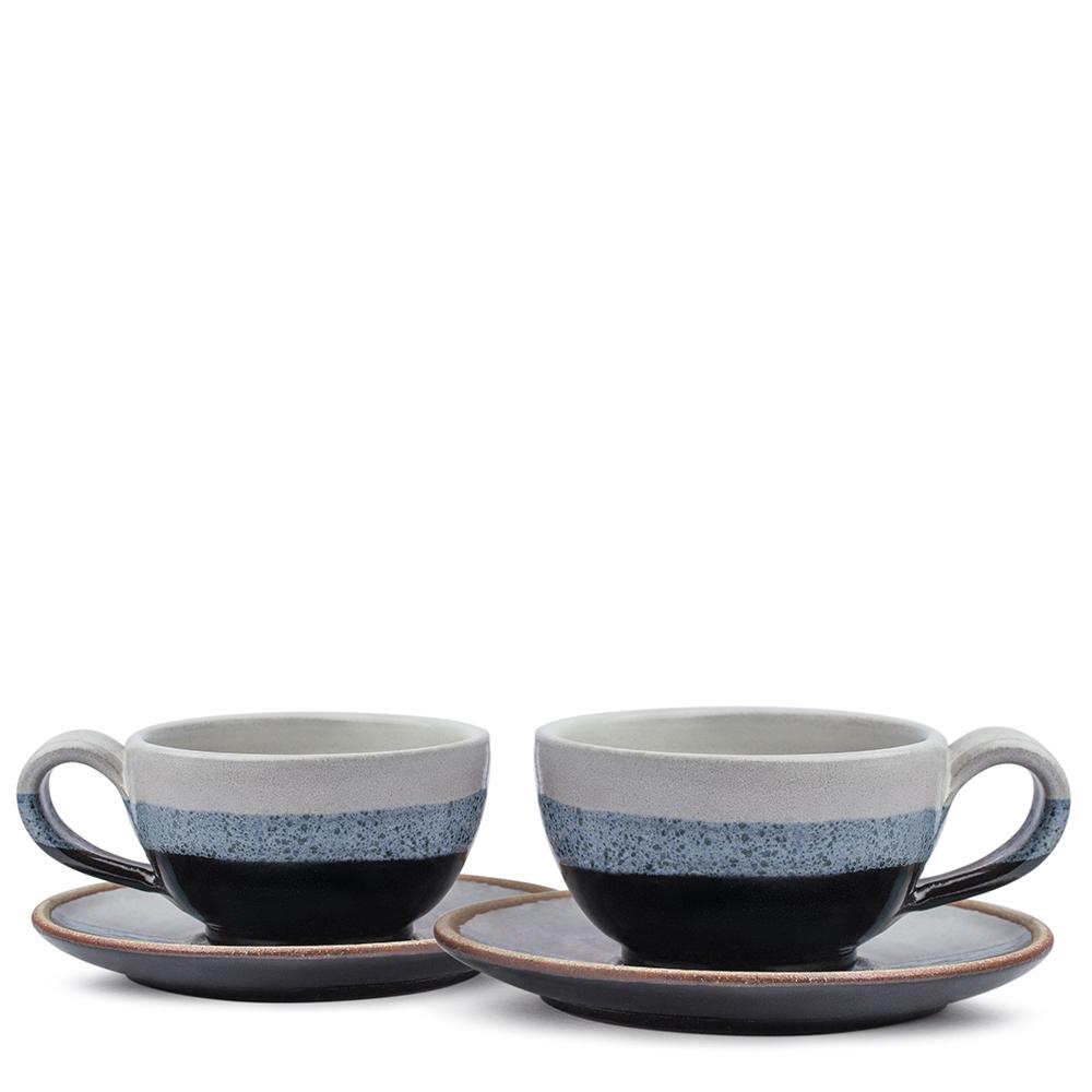 Indigo Cup & Saucer (Set of 2)