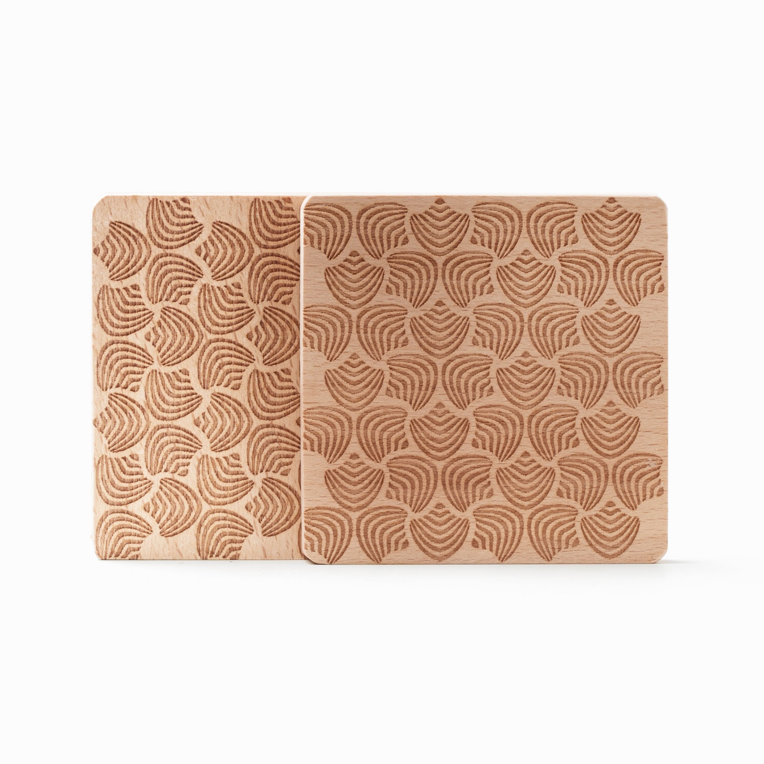 Floral Wooden Coasters (Set of 2)