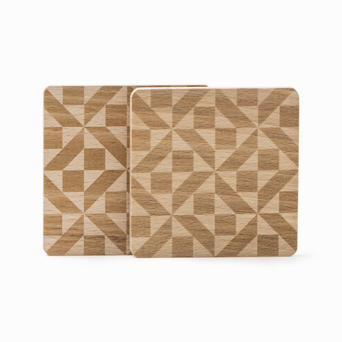 Mosaic Wooden Coasters (Set of 2)