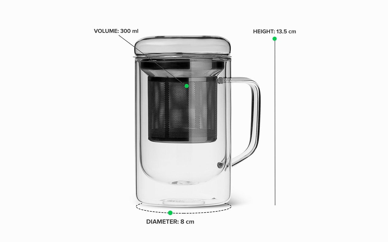 Seidel Glass Tea Mug with Infuser