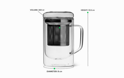 Seidel Glass Tea Mug with Infuser