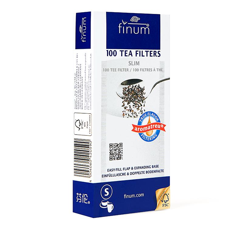 Finum Paper Tea Slim Filters (Pack of 100)
