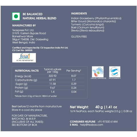 Be BALANCED - Sugar Control Tea
